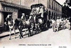 Cherchell - Depart du Courrier de Gouraya - 1906